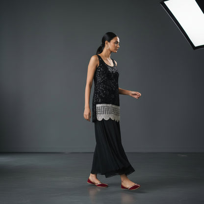 Georgette Sequined Kurta Top