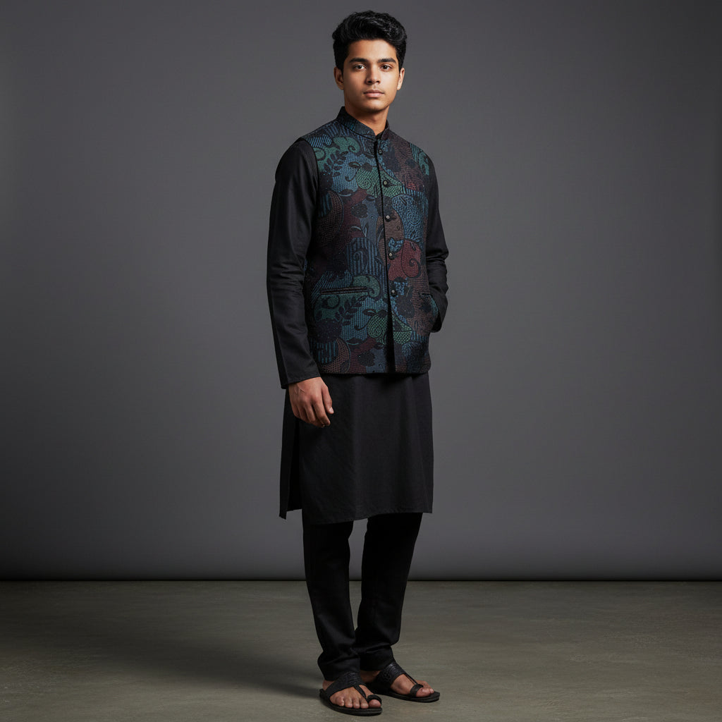 Cotton Silk Blend Kurta Set