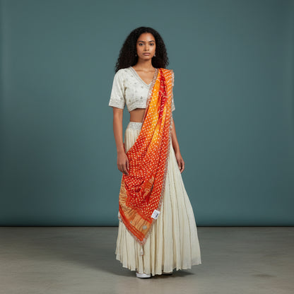 Chiffon Georgette Pleated Lehenga