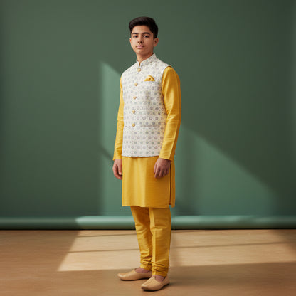 Cotton Silk Blend Kurta Set for Men