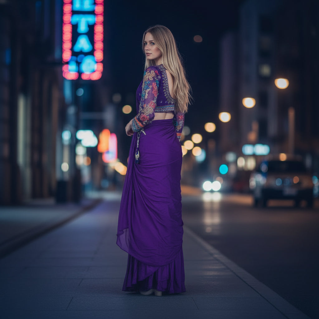 Crepe Draped Lehenga for Elegant Celebrations