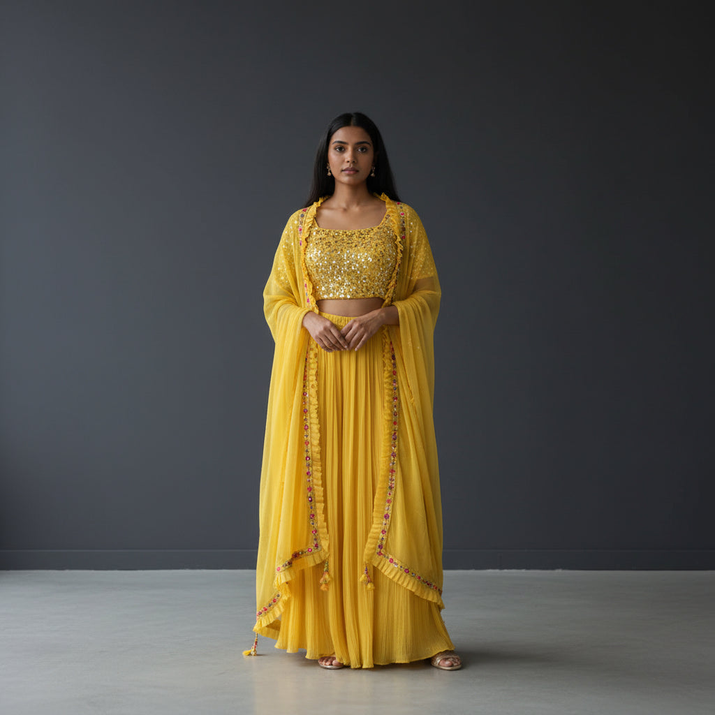 Chiffon Georgette Sharara Set Primary Use Case