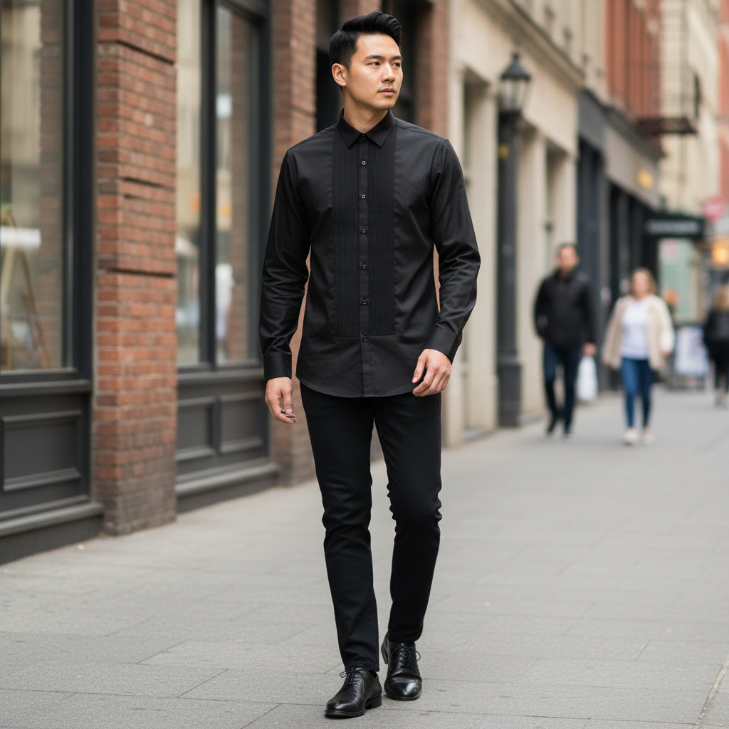 Cotton Polyester Tuxedo  Shirt