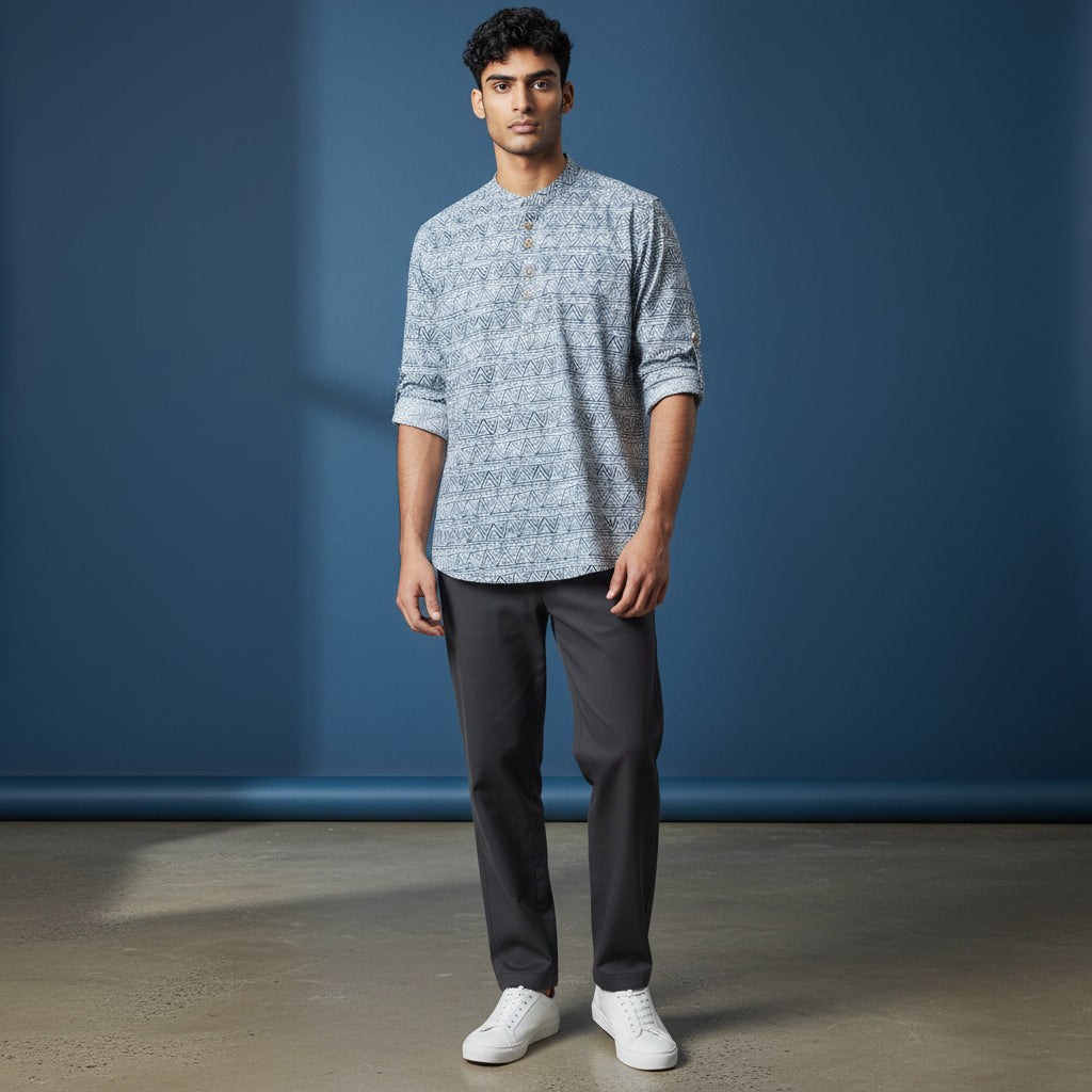 Cotton Polyester Half Kurta