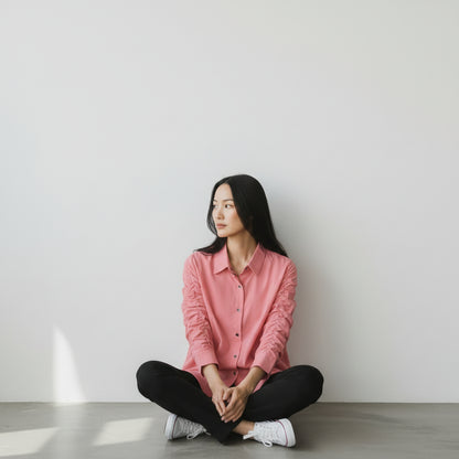 Stretchable Satin Ruched Shirt