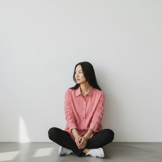 Stretchable Satin Ruched Shirt