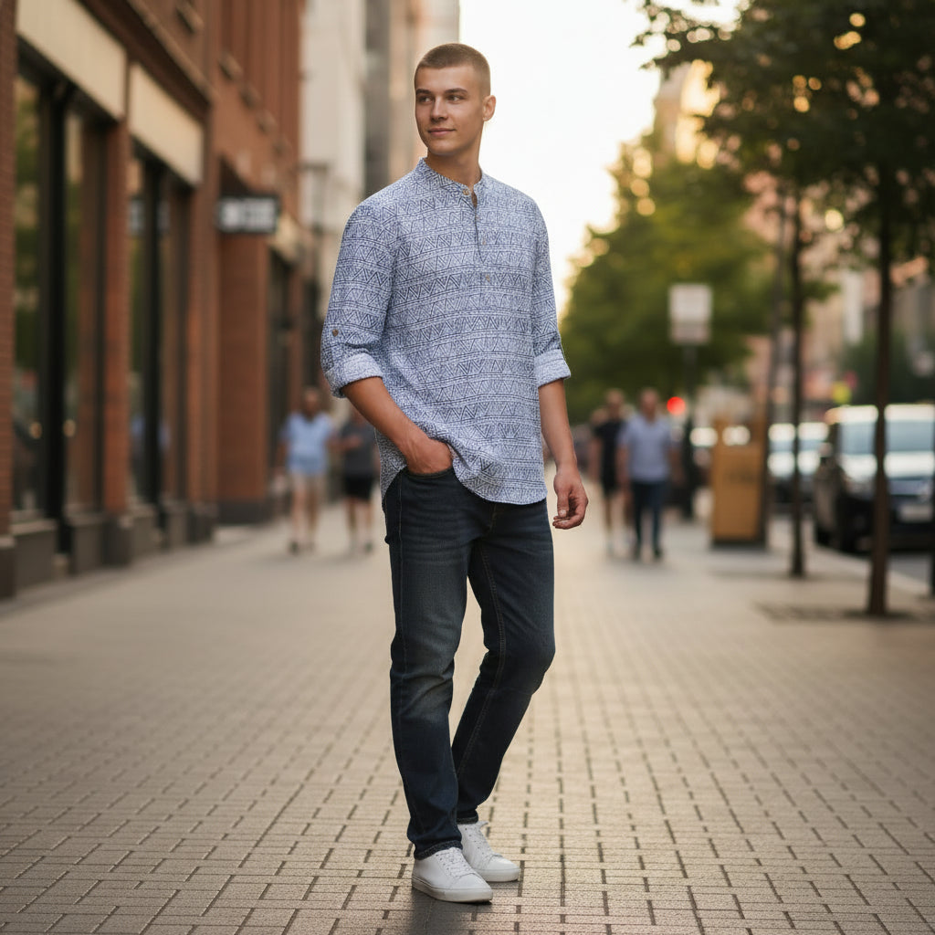 Cotton Polyester Half Kurta