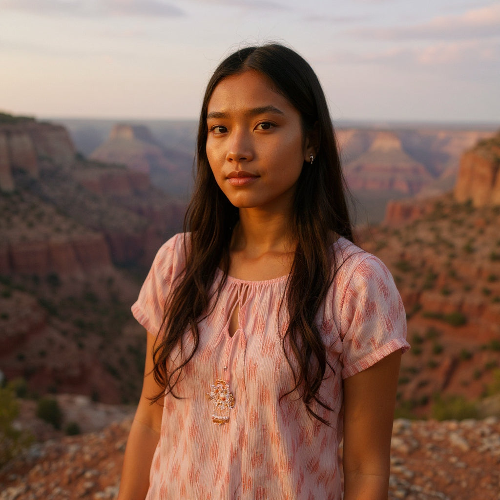 Lightweight Pleated Chiffon Flutter-Sleeve Blouse