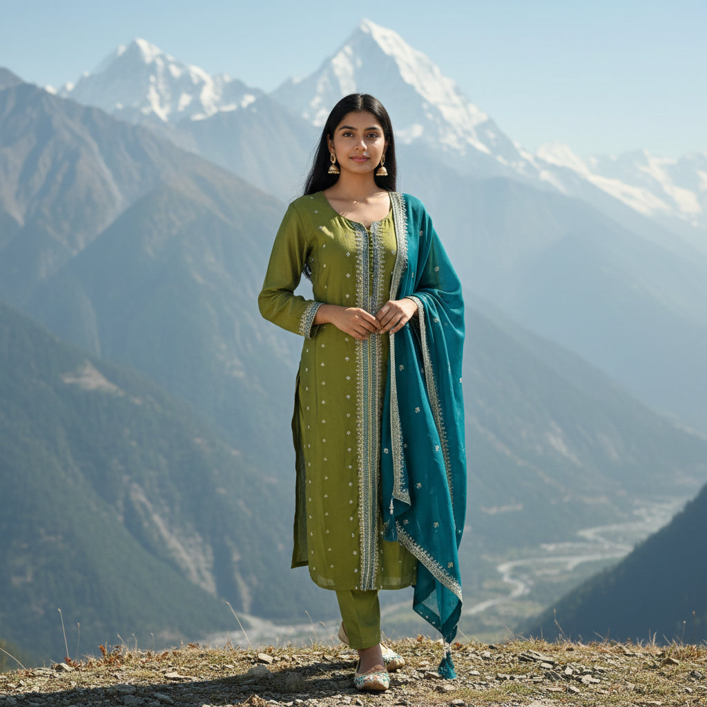 Silk Blend Kurta Set