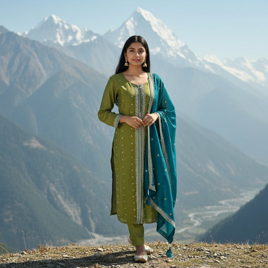 Silk Blend Kurta Set