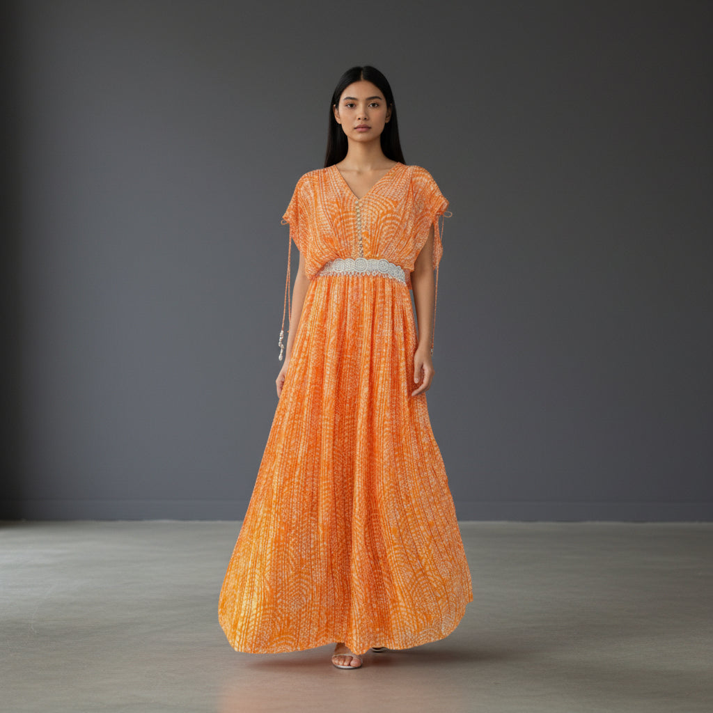 Georgette Pleated Gown Primary Use Case