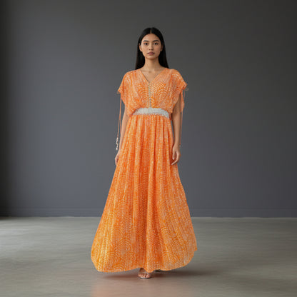 Georgette Pleated Gown Primary Use Case