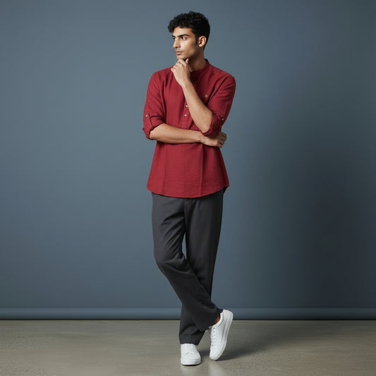 Linen Cotton Half Kurta