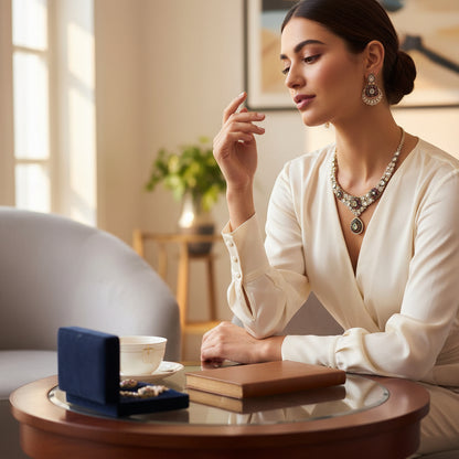 Gold Plated Choker with V Drop