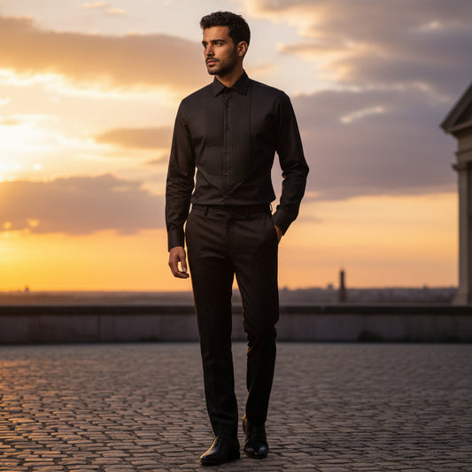 Cotton Polyester Tuxedo Shirt