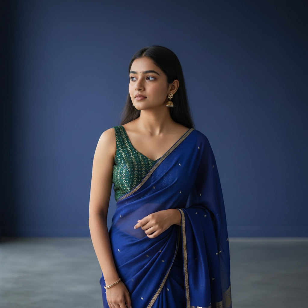 Sequin Chevron Designer Blouse