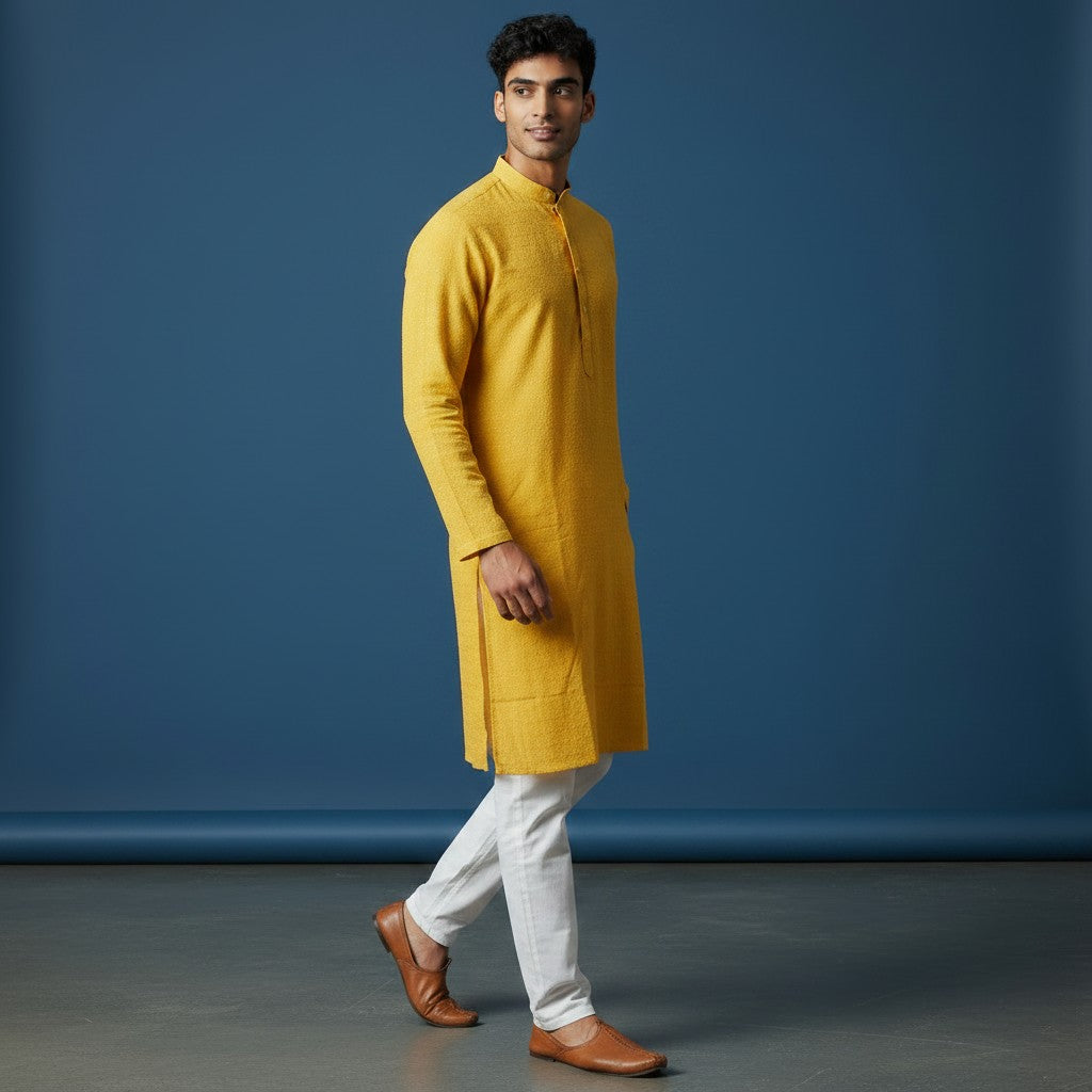 Chikankari Embroidered Sequinned Kurta Set