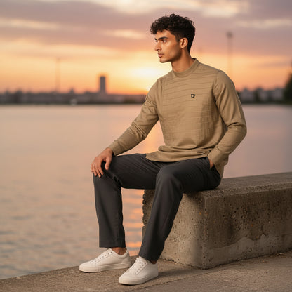 Cotton-Polyester Long Sleeve Casual Shirt