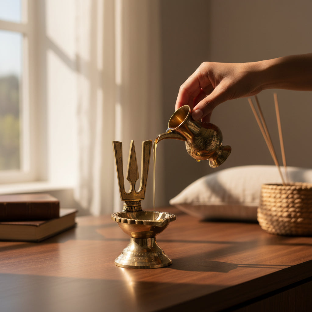 Brass Diya Traditional Lighting