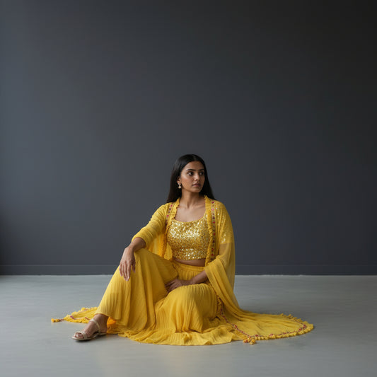 Chiffon Georgette Sharara Set Primary Use Case