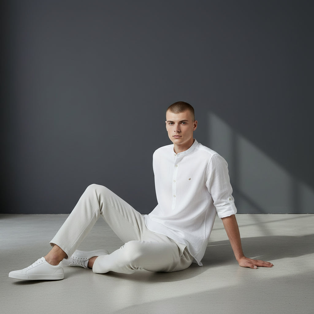 Linen Cotton Half Kurta