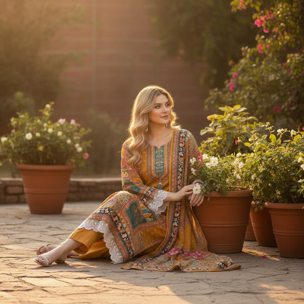 Multi Color Floral Ethnic Inspired Kurta set