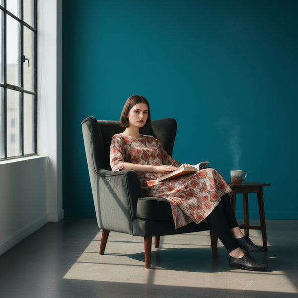 Geometric Ikat Style Kurti