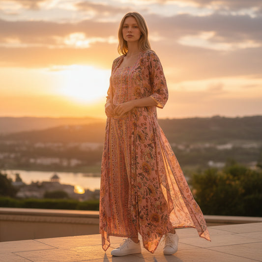 Crepe Silk Blend Co-ord Set Crop Top Pants