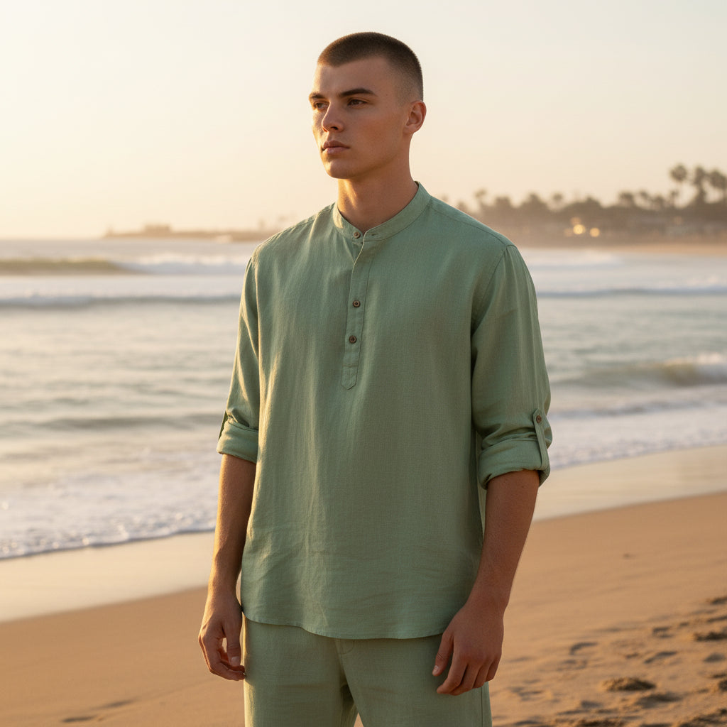 Linen Cotton Half Kurta