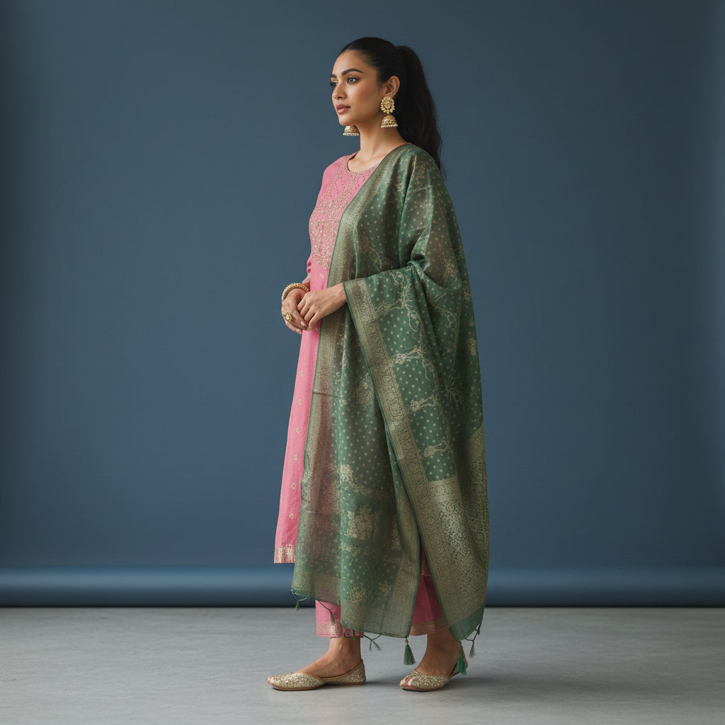 Light Silk Kurta Set for Elegant Wear