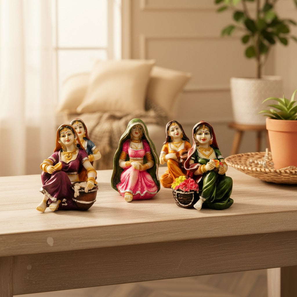 Rajasthani Women Figurine Set