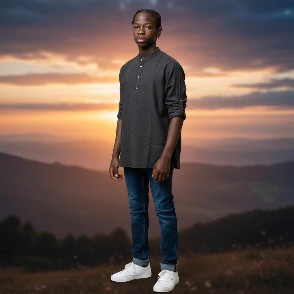 Linen Cotton Half Kurta Casual