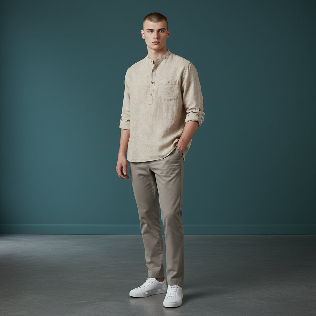 Linen Cotton Half Kurta