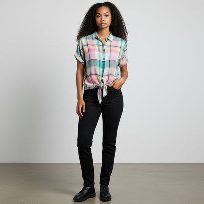 Cotton Blend Short Sleeve Shirt