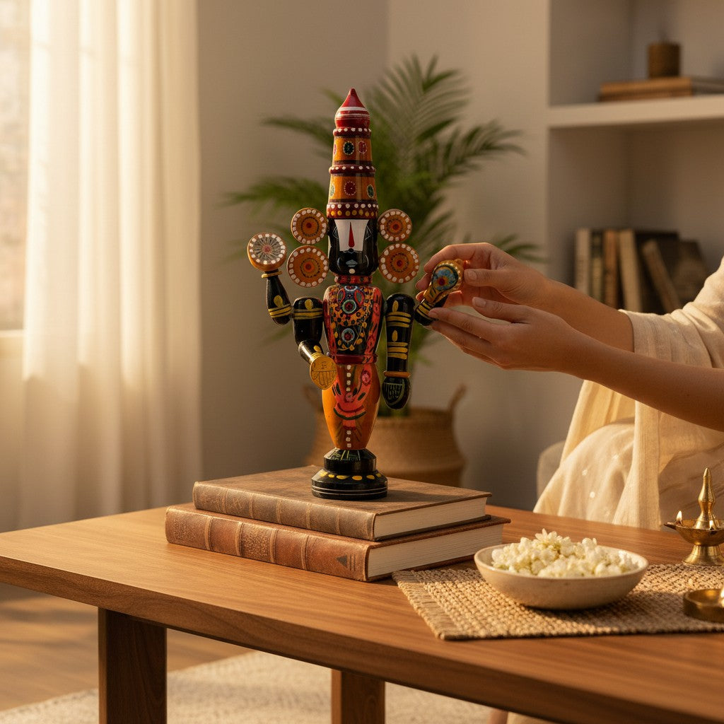 Wooden idol of Balaji