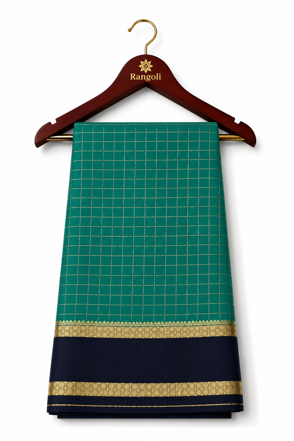 Mysore Pure Silk Checks Bentta Butta Saree