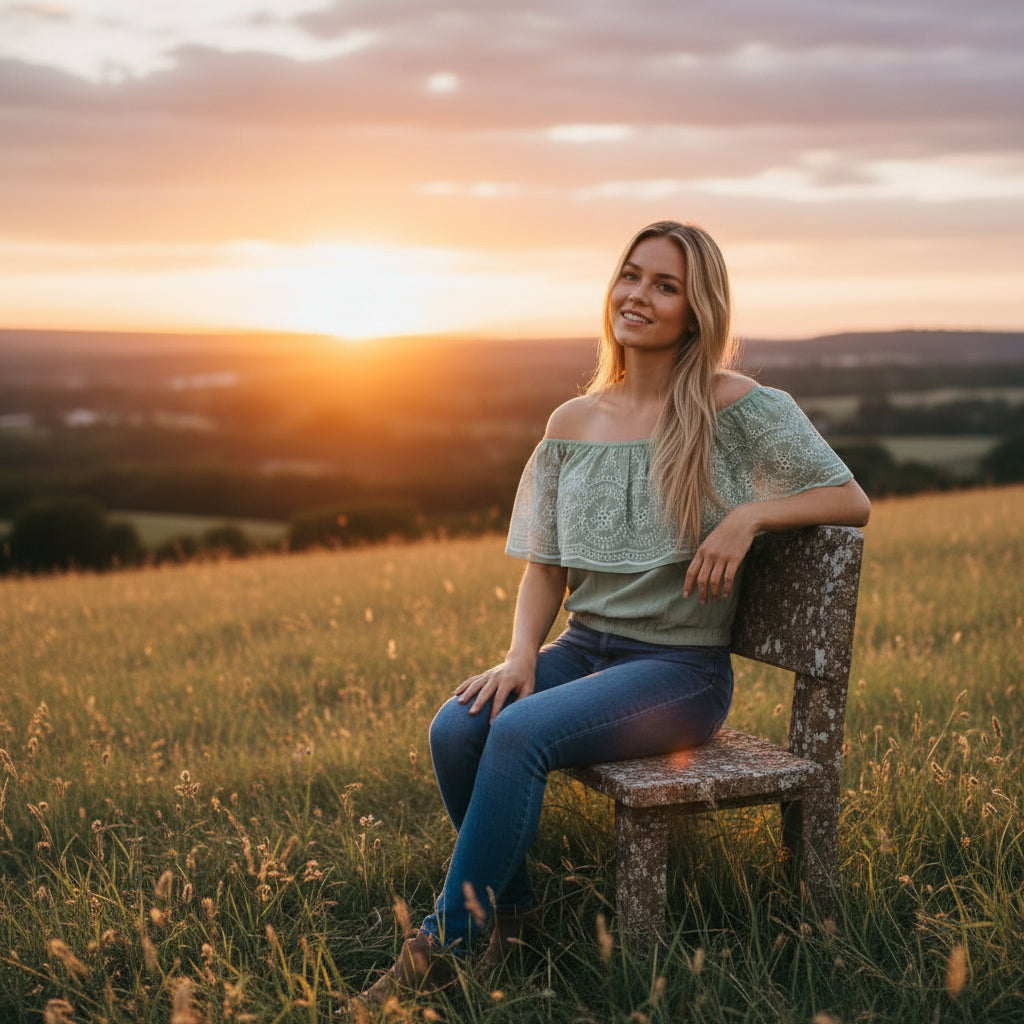 Cotton Off Shoulder Top Primary Use Casual Wear