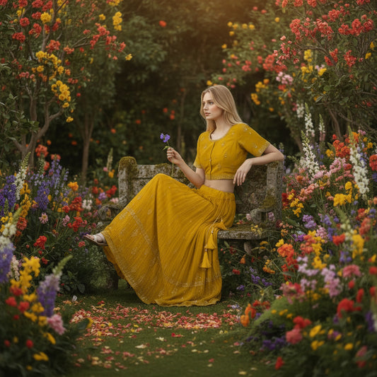 Silk Lehenga Mustard Yellow