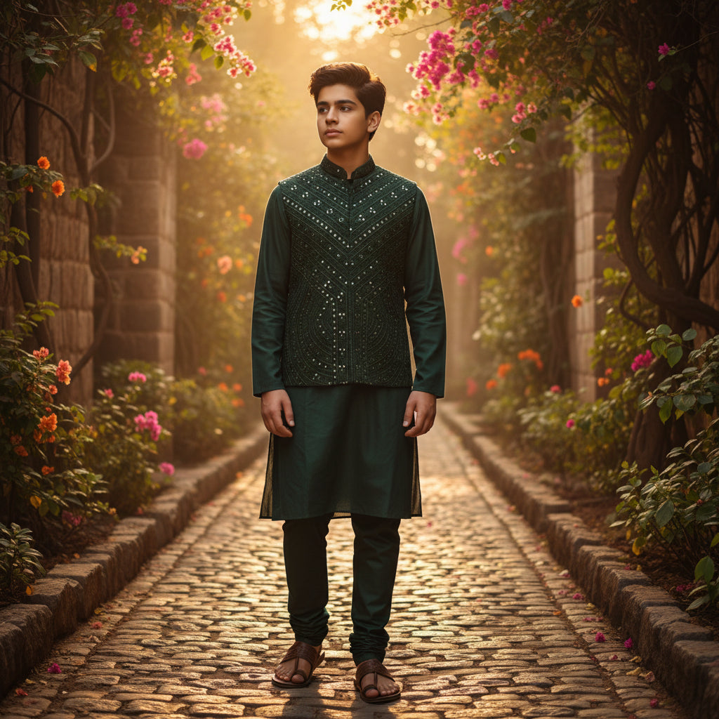 Cotton Silk Blend Kurta Set