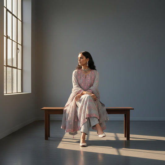 Chiffon Salwar Kameez Set for Elegance