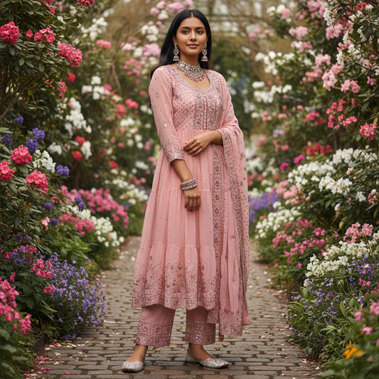 Chiffon Kurta Set 3-Piece