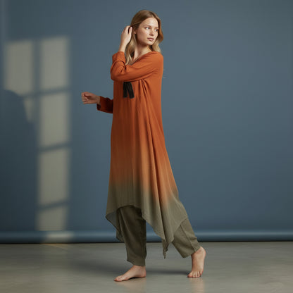 Chiffon Georgette Ombre Tunic Set