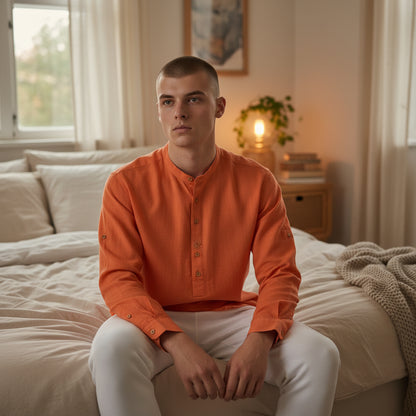 Linen Cotton Half Kurta Casual Wear