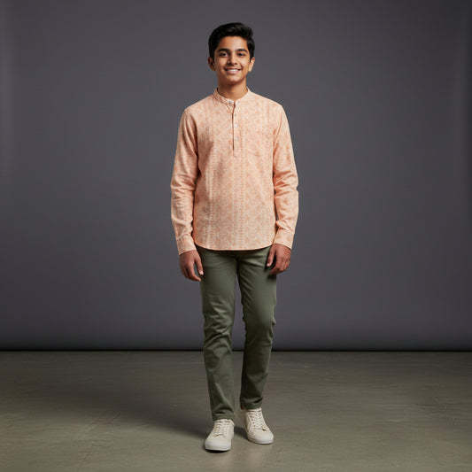 Cotton-Polyester Half Kurta