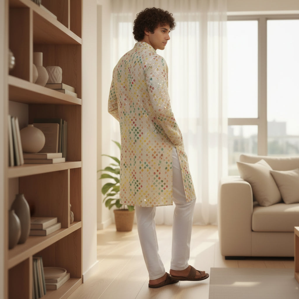 Men's Multi Color Kurta