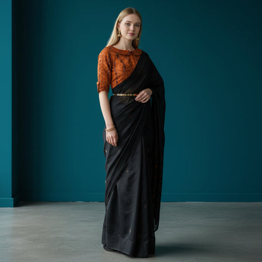 Ikat Print Cotton Blouse for Elegant Occasions