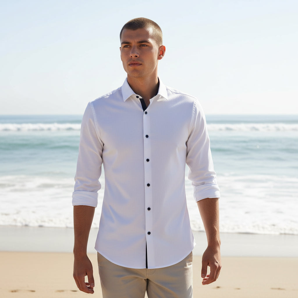 Polyester Shirt Smart Casual