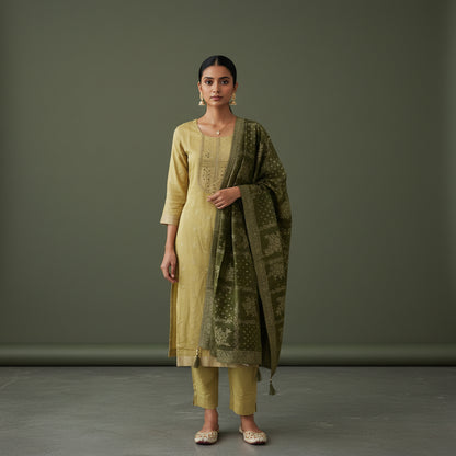 Light Silk Chanderi Kurta Set