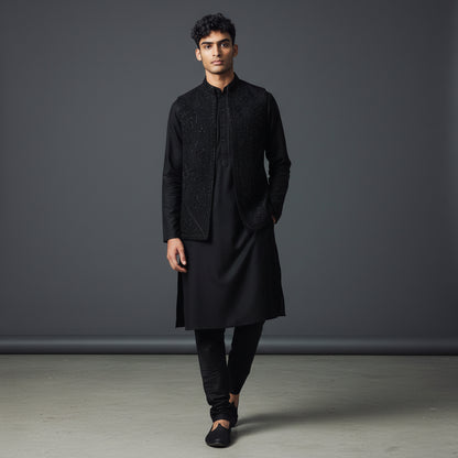 Cotton Silk Blend Kurta Set 3 Piece