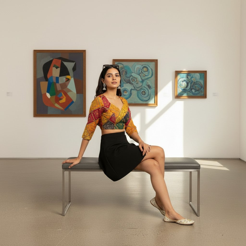Vibrant Bandhani Print Blouse